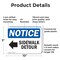 Signmission Sidewalk Detour Left Arrow OSHA Notice Sign, Plastic, 10in W x 7in L, 2PK OS-2PACK-NS-P-710-L-18326 - alternate 7